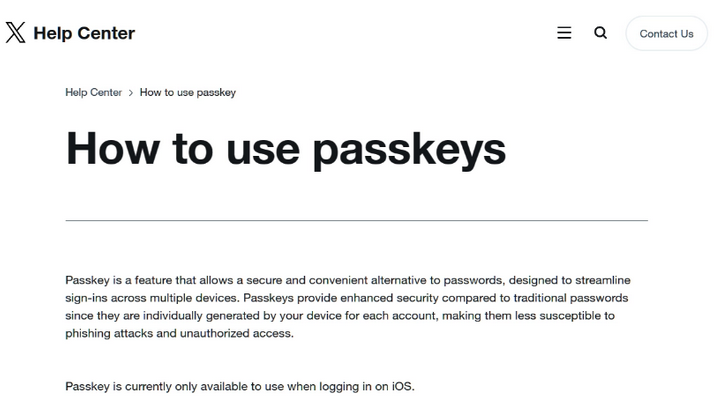 同江苹果维修店铺分享iOS用户如何通过通行密钥(Passkey)登录 