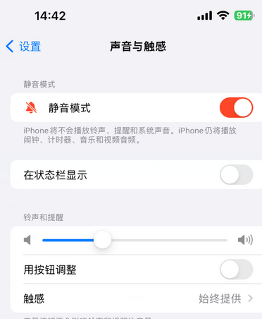 同江苹果15Pro维修网点分享iPhone15Pro系列机型中隐藏静音图标 